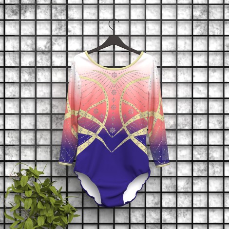 teens dark green gym leotard blue 5