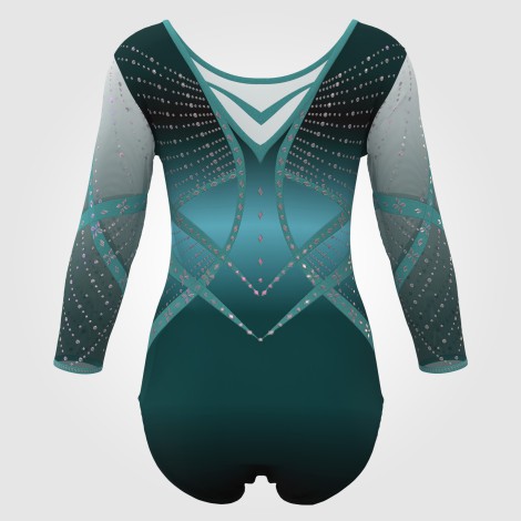 teens dark green gym leotard dark green 1