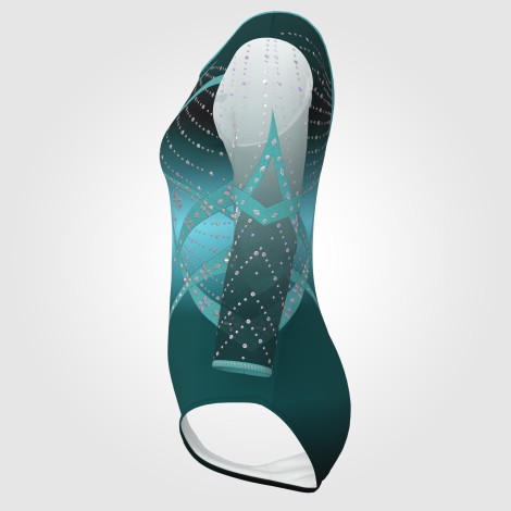 teens dark green gym leotard dark green 2