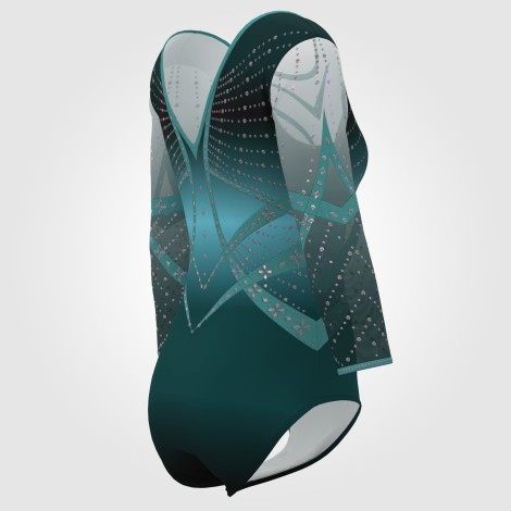 teens dark green gym leotard dark green 4