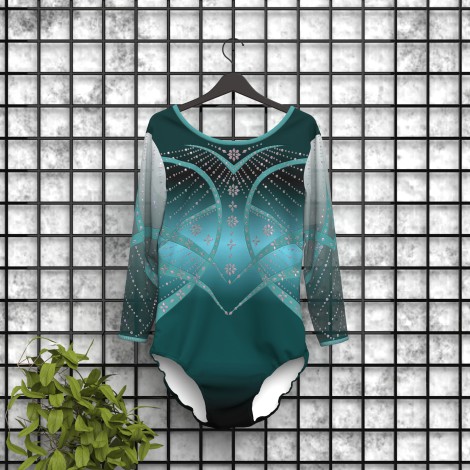 teens dark green gym leotard dark green 5