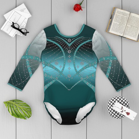 teens dark green gym leotard dark green 6