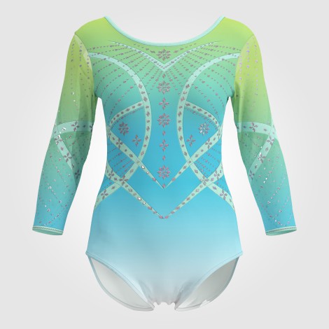 teens dark green gym leotard green 0