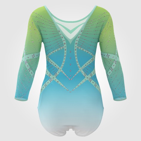 teens dark green gym leotard green 1