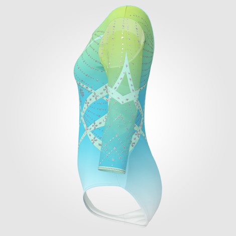 teens dark green gym leotard green 2