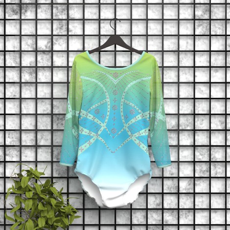 teens dark green gym leotard green 5