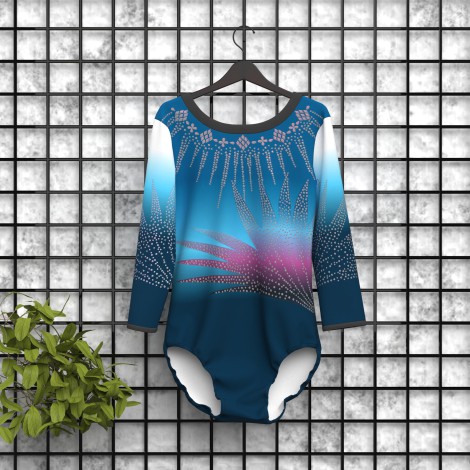 adult blue competition gymnastics leotards blue 5