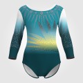 adult blue competition gymnastics leotards green