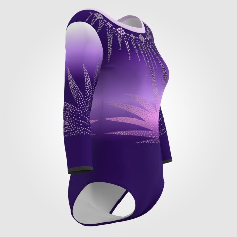 adult blue competition gymnastics leotards purple 3