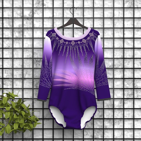 adult blue competition gymnastics leotards purple 5