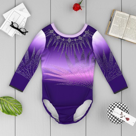 adult blue competition gymnastics leotards purple 6