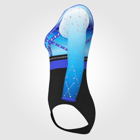 adult olympic gymnastics gear blue 2