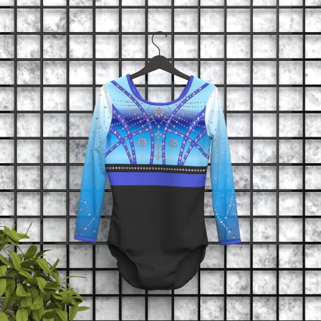 adult olympic gymnastics gear blue 5