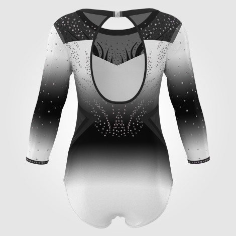 white olympic gymnastics apparel black 1