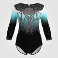 white olympic gymnastics apparel green