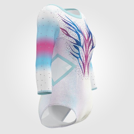 white olympic gymnastics apparel white 3