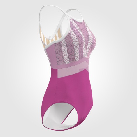 modest blue gymnastics set for home pink 2