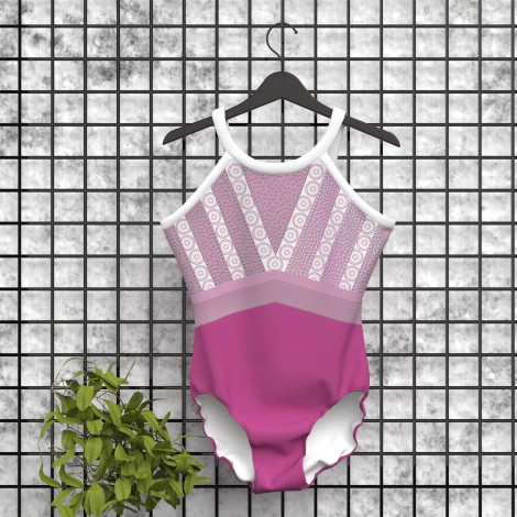 modest blue gymnastics set for home pink 5