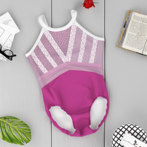 modest blue gymnastics set for home pink 6