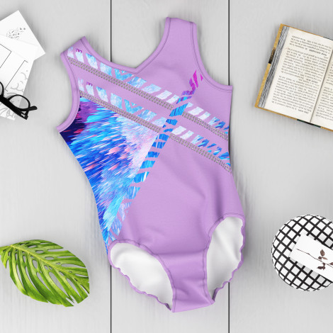 customize cute gymnastic leotards purple 6