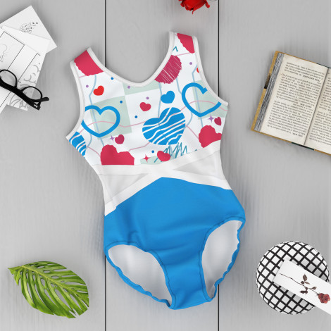 custom blue ladies gymnastics leotards blue 6