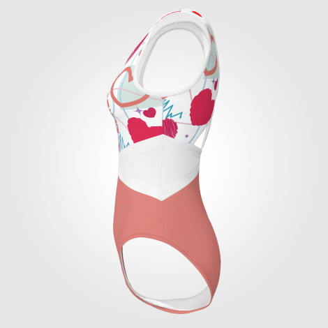 custom blue ladies gymnastics leotards light pink 2
