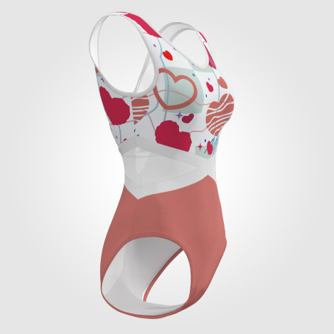 custom blue ladies gymnastics leotards light pink 3