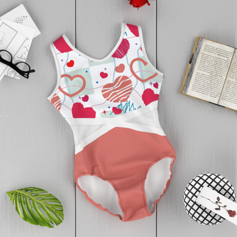 custom blue ladies gymnastics leotards light pink 6