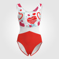 custom blue ladies gymnastics leotards red