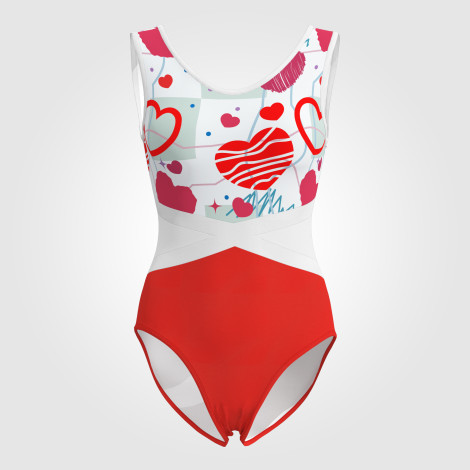 custom blue ladies gymnastics leotards red 0