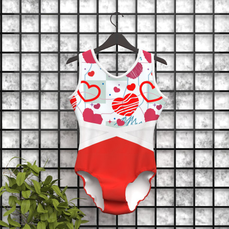 custom blue ladies gymnastics leotards red 5