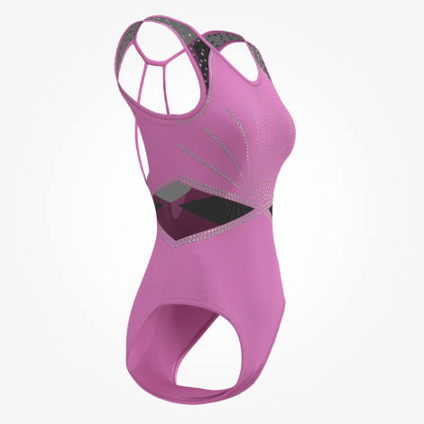 women royal blue gymnastics suits pink 3