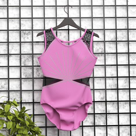 women royal blue gymnastics suits pink 5