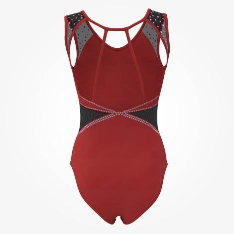 women royal blue gymnastics suits red 1