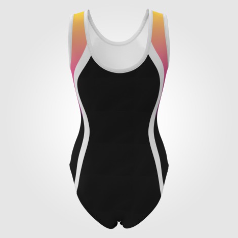 childrens personalised gymnastics wear black 1