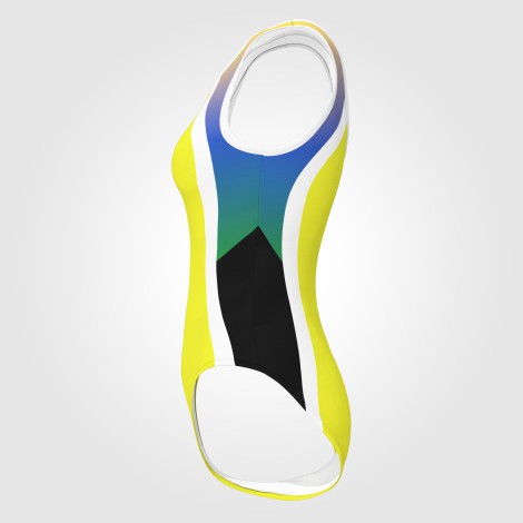 childrens personalised gymnastics wear yellow 4