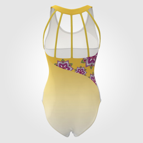 childrens black bulk gymnastics leotards yellow 1