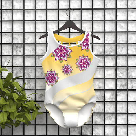 childrens black bulk gymnastics leotards yellow 5