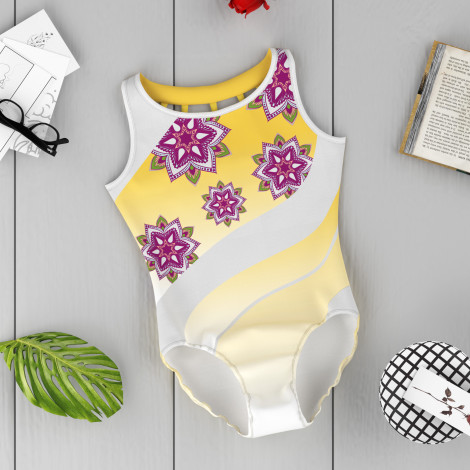 childrens black bulk gymnastics leotards yellow 6