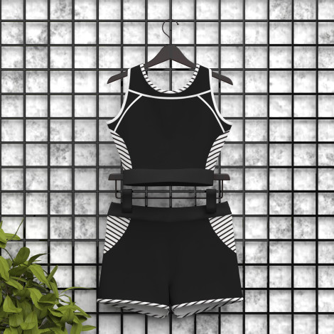 childrens gymnastics leotard with shorts black 5