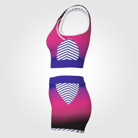childrens gymnastics leotard with shorts pink 2