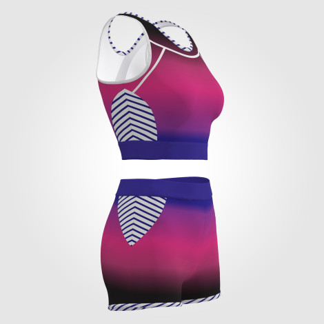 childrens gymnastics leotard with shorts pink 3
