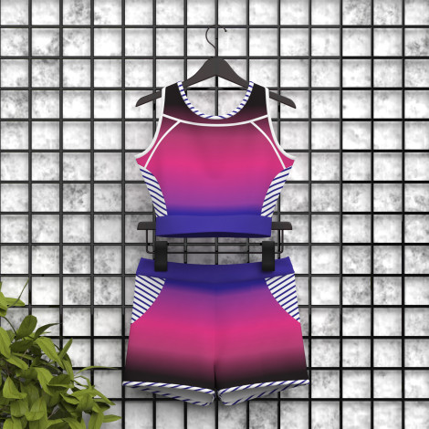 childrens gymnastics leotard with shorts pink 5