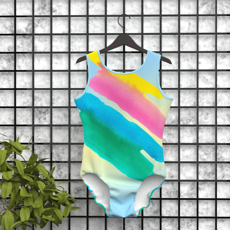 infant blue and white gymnastics leotards blue 5