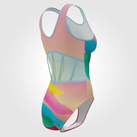 infant blue and white gymnastics leotards pink 4