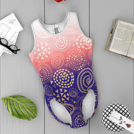 custom plus size gymnastics items blue 6