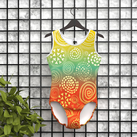 custom plus size gymnastics items orange 5