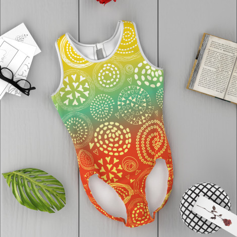 custom plus size gymnastics items orange 6