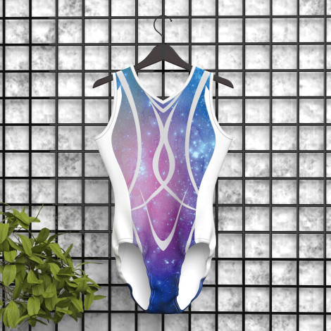 custom cheap gymnastics attire blue 5