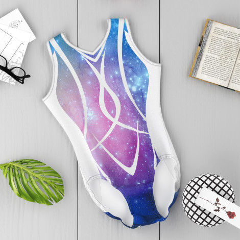 custom cheap gymnastics attire blue 6